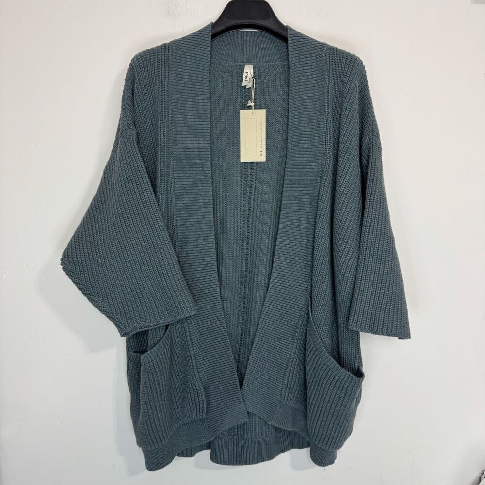 Pact Luxe Open Knit Coatigan M/L NWT